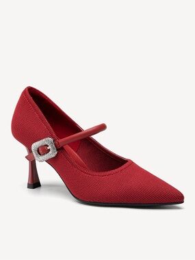 Cosy Island EternalPace Shimmer Buckle Pointed Toe Heeled Pump